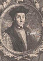 Fisher, John, um 1459 - 1535, Beverley, London [hingerichtet], Englischer Humanist. 1504 Bischof von Rochester, Kanzler der Universität Cambridge, 1535 Kardinal, kanonisiert 1935., Portrait, KUPFERSTICH:, Andr. v.d. Werff pinx. –  G. Valck sc.