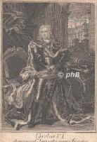 DEUTSCHES REICH, HL.RM.: Karl VI., rm.-deutscher Kaiser, 1685 - 1740, Wien, Wien, Regent 171140, Dynastie Habsburg. Jngster Sohn von Kaiser Leopold I. (16401705) aus 3. Ehe mit Pfalzgrfin Eleonora Magdalena von Neuburg (16551720); vermhlt 1708 mit Elisabeth Christine von BraunschweigWolfenbttel (16911750).  1711 als Karel II. Knig von Bhmen und Ungarn (als Kroly III.). Folgte 1711 seinem lteren Bruder Joseph I. als Kaiser. Vater der Kaiserin Maria Theresia., Portrait, KUPFERSTICH:, J. M. Bernigeroth del et sc. 1740.