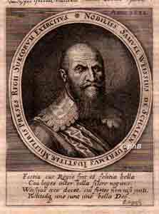 Weiss von Schalen, Samuel, 1572 - , , , Schwedischer Generalauditor im 30jhr. Kriege., Portrait, KUPFERSTICH:, M. Merian sc. [1632]