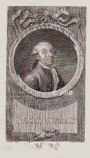 Wessely, Moses, 1737 - 1792, Kopenhagen, , Bankier, Kaufmann, Schriftsteller. Berlin, Hamburg, Freund Lessings und Mendelssohns., Portrait, RADIERUNG:, Ant. Tischbein pinx.   D. Chodowiecki sc.