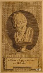 Voltaire, Marie Francoise Arouet de, 1694 - 1778, , , Schriftsteller, Dichter, Dramatiker, Historiker, Philosoph. 1750-53 in Berlin, Potsdam., Portrait, , M. Haas sc. 
