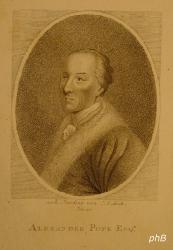 Pope, Alexander, 1688 - 1744, London, Twickenham (Themse), Englischer Dichter, bersetzer, Epigrammatiker., Portrait, , Harding p. - J.C. Bock sc. July 1797.