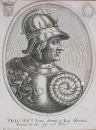 FRANKREICH: Philipp II. August (Philippe Auguste), Knig von Frankreich, 1165 - 1223, Gonesse, Mantes, Regent 11801223, Dynastie Capet. Jngster Sohn von Knig Ludwig VII. 