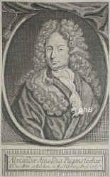Pagenstecher, Alexander Arnold, 1659 - 1716, Bentheim, , Jurist. Cleve, 1681 Prof. in Steinfurt, 1687 Duisburg, 1696 Gröningen., Portrait, KUPFERSTICH der Zeit:, ohne Adresse