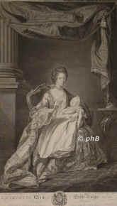 ENGLAND: Charlotte (Sophie Charlotte), Königin von Großbritannien u. Irland, geb. Prinzessin von Mecklenburg-Strelitz, 1744 - 1818, Mirow, Kew Palace, Jüngste Tochter von Herzog Karl I. (1708–1752) u. Elisabeth Albertine von Sachsen–Hildburghausen (1713–1761); vermählt 1761 mit König Georg III. von Großbritannien u. Hannover (1738–1820). [ –> MECKLENBURG–STRELITZ: Sophie– Charlotte, Prinzessin, Portrait, KUPFERSTICH:, Francis Cotes pinx. –  Wm. Wynne Ryland sc. 1770.
