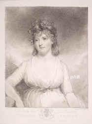 Andover, Jane Elizabeth (Coke), Viscountess, aftw. Lady Digby, 1777 - 1863, , , Wife of Charles Howard, Viscount Andover, and mother of Thomas, 16th Earl of Suffolk; maried 2: Admiral Sir Henry Digby., Portrait, CRAYONSTICH mit PUNKTIERMANIER:, J. Hoppner painted.   C. Wilkin sc.