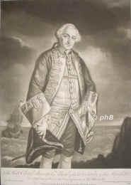 Boscawen, Edward, (gen. Old Dreadnought), 1711 - 1761, , bei Guildford, Britischer Admiral., Portrait, MEZZOTINTO:, [J. Reynolds pinx. - J. McArdell sc.]