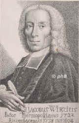 Wirz, H. Jacob, 1604? - , , , [ in Bearbeitung ]  Pastor.1722/1738?. ., Portrait, RADIERUNG:, ohne Adresse