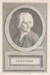 Voltaire, Marie Francoise Arouet de, 1694 - 1778, , , Schriftsteller, Dichter, Dramatiker, Historiker, Philosoph. 1750-53 in Berlin, Potsdam., Portrait, KUPFERSTICH:, Bovinet sc. [ca. 1780]