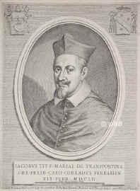 Corradi, Giacomo,  - 1666, , , Auditor of the Sacred Roman Rota. Kardinal 1652., Portrait, KUPFERSTICH:, Jos. Testana del. et sc.