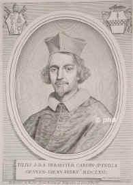 Spinola, Giulio,  - 1691, , , TitularErzbischof von Laodicea, Nunzius in sterreich. Kardinal. Genua, creat. 1666., Portrait, KUPFERSTICH:, Alb. Clouwet sc.