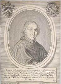 Marefoschi, Prospero,  - 1732, , , Titular-Erzbischof von Cesarea. Kardinal 1724., Portrait, KUPFERSTICH:, J. Chr. Kolb exc.