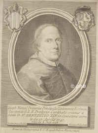 Atalaia, Jos Manuel d',  - 1758, , , Principal dean of the church of Lisbon, Portugal. Kardinal 1747, Portrait, KUPFERSTICH:, Jo. Dem. Campiglia del.   Nicolaus Billy  (Gilly ?) sc.
