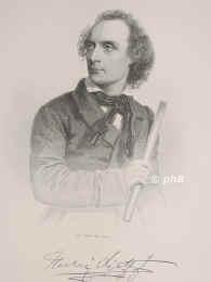 Litolff, Henry, 1818 - 1891, , , Pianist, Komponist. 1841-44 Theaterkapellmeister in Warschau, 1850-60 Musikverleger in Braunschweig., Portrait, STAHLSTICH:, Weger sc.