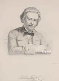 Brachvogel, Albert Emil, 1824 - 1878, Breslau, Berlin, Schriftsteller, Theatersekretr in Berlin, ursprngl. Graveur und Bildhauer. Freimaurer., Portrait, STAHL-RADIERUNG:, Weger sc.