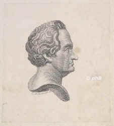Goethe, Johann Wolfgang (1782 von), 1749 - 1832, Frankfurt am Main, Weimar, Dichter und Naturforscher, 1776 sachsen–weimar. Geh.Legationsrat u. 1779 Geh.Rat u. Staatsminister., Portrait, KUPFERSTICH:, G. Metzeroth sc.   [um 1820]