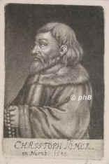 Pmer, Christoph, 1342 - , , , In Nrnberg, Portrait, SCHABKUNST:, [Georg Fenitzer sc.]