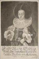 Kress, Maria Sabina, geb. Rieter von Kornburg, 1603 - 1657, , , Gemahlin des Jobst Christoph Kress von Kressenstein sen., Portrait, SCHABKUNST:, Georg Fenitzer [Fennitzer] fec.