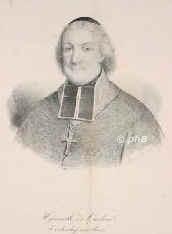 Quelen, Hyacinthe-Louis, comte de, 1778 - 1839, Paris, Paris, Franzsischer Kirchenfrst, 1821 Erzbischof von Paris., Portrait, LITHOGRAPHIE:, Ccilie Brandt del.
