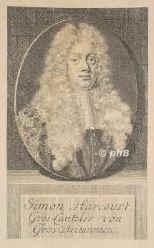 Harcourt, Simon, (1721 1.Viscount Harcourt), 1661 - 1727, , Harcourt House, ltester Sohn von Sir Philip Harcourt of Stanton Harcourt (gest. 1688).  Lord Chancellor of England, Portrait, KUPFERSTICH:, [Bernigeroth sc. 1714]