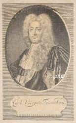 Townshend, Charles Viscount, 1676 - 1738, , , Englischer Staatsmann., Portrait, KUPFERSTICH der Zeit:, ohne Adresse