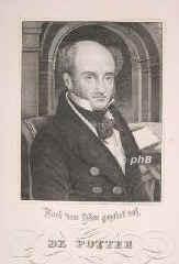 Potter, Louis-Joseph-Antoine de, 1786 - 1859, Brügge, Brügge, Belgischer Politiker und Schriftsteller., Portrait, STAHLSTICH:, Nach d. Leben gez. –  Bahmann sc.