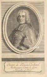Tencin, Pierre Gurin de, 1680 - 1758, Grenoble, , Kardinal 1739. Erzbischof von Lyon. Minister., Portrait, KUPFERSTICH:, J. M. B[ ernigeroth ] sc.