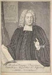 Wiegner, Abraham, um 1700 - , Pegau, , Pastor in Auligk., Portrait, KUPFERSTICH:, M. B[ernigeroth] sc.