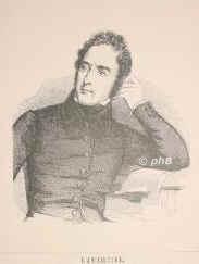 Lamartine, Alphonse de, 1790 - 1869, , , Franzsischer Dichter, Schriftsteller und Politiker., Portrait, HOLZSTICH:, franzsisch,  um 1860