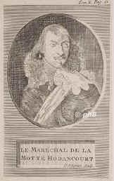 La Motte-Houdancourt, Philippe Comte de,   - , , , Marschall von Frankreich. 1654., Portrait, KUPFERSTICH:, G.Schouten sc. [18. Jh.]