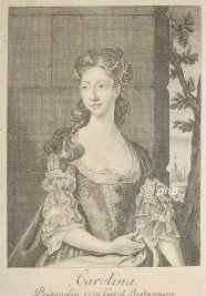 ENGLAND: Caroline Elizabeth, Prinzessin von Grobritannien, Irland u. Hannover, 1713 - 1757, Hannover, St James's Palace, Dritte Tochter von Knig Georg II. (16821760) u. Markgrfin Wilhelmine Karoline von BrandenburgAnsbach (16831737); unvermhlt., Portrait, KUPFERSTICH:, M. Bernigerothi filius sc. Lips. [1739]