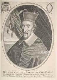 Grimaldi, Girolamo, 1597 - 1685, , , Italienischer Kardinal 1643, Titular-Erzbischof von Aix (Seleucia). Ppstlicher Legat in Frankreich., Portrait, KUPFERSTICH:, [Balth. Moncornet exc.]