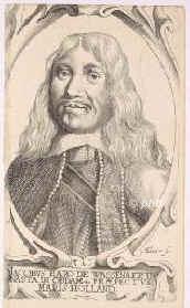 Wassenaar, Jacob van, 1610 - 1665, , bei Lestoffe [untergegangen], Herr von Opdam. Hollndischer Admiral. 1648 Gesandter der Generalstaaten in Cleve, 1651 in Cleve und Dsseldorf. 1658 Fhrer der Hilfsflotte fr Friedrich III. von Dnemark, lieferte dem schwed. Admiral Wrangel die Schlacht im Sund., Portrait, KUPFERSTICH:, Melaer sc.(?)