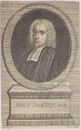Jortin, John, 1698 - 1770, , , Englischer Theologe., Portrait, KUPFERSTICH:, E. Penny pinx.   T. Cook sc.