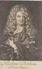 Boileau, Nicolas, gen. Despraux, 1636 - 1711, Paris, Paris, Franzsischer Dichter und Kritiker, sthetiker u. Satiriker. 