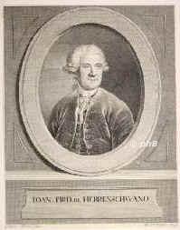 Herrenschwand, Johann Friedrich, 1715 - 1798, , , Arzt, Leibarzt König Stanisl. August von Polen. Gotha, Bern., Portrait, KUPFERSTICH:, Anton Hickel pinx. –  M. G. Eichler sc.