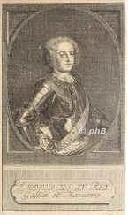 FRANKREICH: Ludwig (Louis) XV., Knig von Frankreich, 1710 - 1774, Versailles, Versailles, Regent 171574.  Urenkel u. Nachfolger Ludwigs XIV., einziger berlebender Sohn von Louis, le Petit Dauphin, duc de Bourgogne (16821712) u. Marie Adelaide von Savoyen (16851712); vermhlt 1725 mit Marie Leszcynska (17031768), Tochter von Knig Stanislaus von Polen., Portrait, KUPFERSTICH:, Str sc.