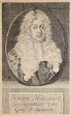 Harcourt, Simon, (1721 1.Viscount Harcourt), 1661 - 1727, , Harcourt House, ltester Sohn von Sir Philip Harcourt of Stanton Harcourt (gest. 1688).  Lord Chancellor of England, Portrait, KUPFERSTICH:, ohne Adresse, 17. Jh.