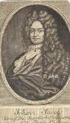 Jacobs, Johann, 1648 - 1732, Flensburg, Gotha, Gothaischer Geheimrat., Portrait, KUPFERSTICH:, [nach Schabkunst v. Peter Schenk, Amsterdam 1701 - J. G. Mentzel sc.]