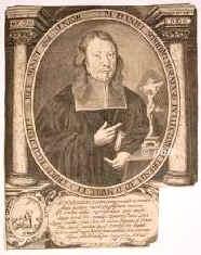 Schneider, Daniel (I), 1618 - 1672, Meißen, Dresden, Lutherischer Theologe. 1643 Diakon an der Kreuzkirche u. 1665 an der Frauenkirche in Dresden., Portrait, KUPFERSTICH:, J. A. Boener sc.