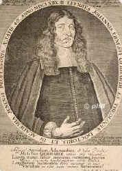 Gerhard, Johann Ernst, 1621 - 1668, , , Theologe, Historiker. Professor in Jena., Portrait, KUPFERSTICH:, Romstet sc.