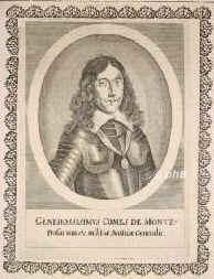 Montrose, James Graham, Marques of,  - 1650, , Edinburgh [hingerichtet], Schottischer royalistischer General, französ. General in Deutschland., Portrait, KUPFERSTICH:, [Aubry exc.]