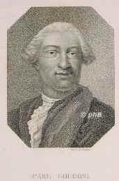 Goldoni, Carlo, 1707 - 1793, Venedig, Paris, Italienischer Lustspieldichter. Venedig. 1761 Paris, Reformator des französischen Theaters., Portrait, PUNKTIERSTICH:, G. Zumpe sc.