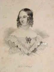 Rettich, Julie, geb. Gley, 1809 - 1866, Hamburg, Wien, Schauspielerin. Debut in Dresden 1825, seit 1835 am Wiener Burgtheater., Portrait, STAHLSTICH:, A. Duncan sc.