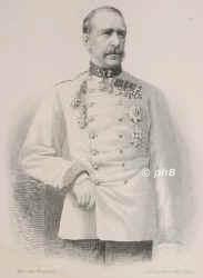 Bylandt-Rheidt, Arthur Graf von, 1821 - 1891, Wien, Wien, sterreichischer Militr, Waffentechniker, Ballistiker. 1876-88 Reichskriegsminister., Portrait, STAHLSTICH:, A. Weger sc.