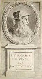Leonardo da Vinci,, 1452 - 1519, , , Maler, Bildhauer, Architekt, Physiker, Ingenieur, Anatom, Musiker, Dichter., Portrait, KUPFERSTICH:, franzsisch,  um 1700