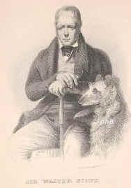 Scott, Sir Walter, 1771 - 1832, Edinburgh, Abbotsfortd, Schottischer Dichter., Portrait, STAHLSTICH:, W. C. Wrankmore sc.