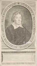 Hoornbeek, Johann, 1617 - 1666, , , Theologe. Kln, Mlheim, Utrecht, Leyden., Portrait, KUPFERSTICH der Zeit:, ohne Adresse