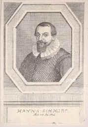 Schmidt, Hanns, um 1582 - , , , Handelsmann in Nrnberg., Portrait, KUPFERSTICH der Zeit:, ohne Adresse [Johann Friedrich Leonart fec. ?]