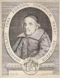 Pera, Ermenegildo, 1606 - 1682, , , Mediziner. Professor in Padua, Portrait, KUPFERSTICH:, M[artial] Desbois Gall. ad vivum sc.